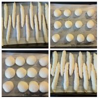 Rohlíky tvarování těsta, kynutí