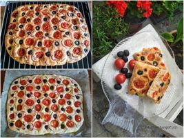 Focaccia s přidáním chlebové pšeničné mouky