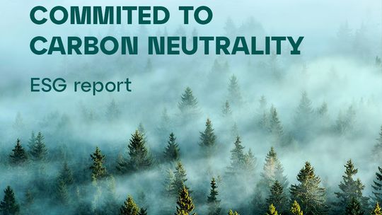 We are committed to carbon neutrality according to ESG criteria