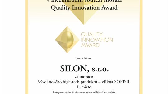 SILON má v kapse další ocenění!