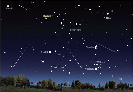 Pozorování meteorického roje Perseidy 12. srpna 2024